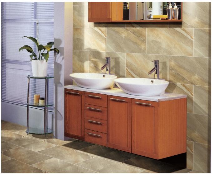 600장의 x 300장의 목욕탕 샤워를 위한 세라믹 벽 도와 사암 디자인을 방수 처리하십시오